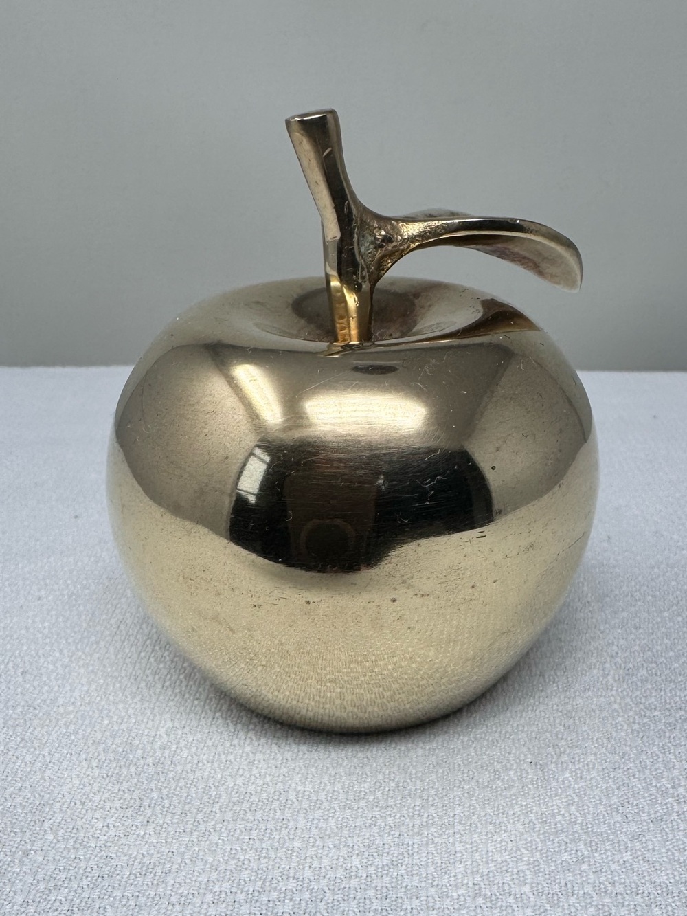 Vintage Brass Apple Shapped School Bell